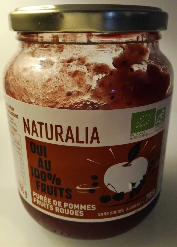 Purée de pommes fruits rouges