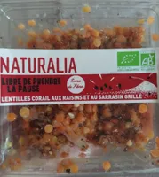 Lentilles corail aux raisins et au sarrasin grillé