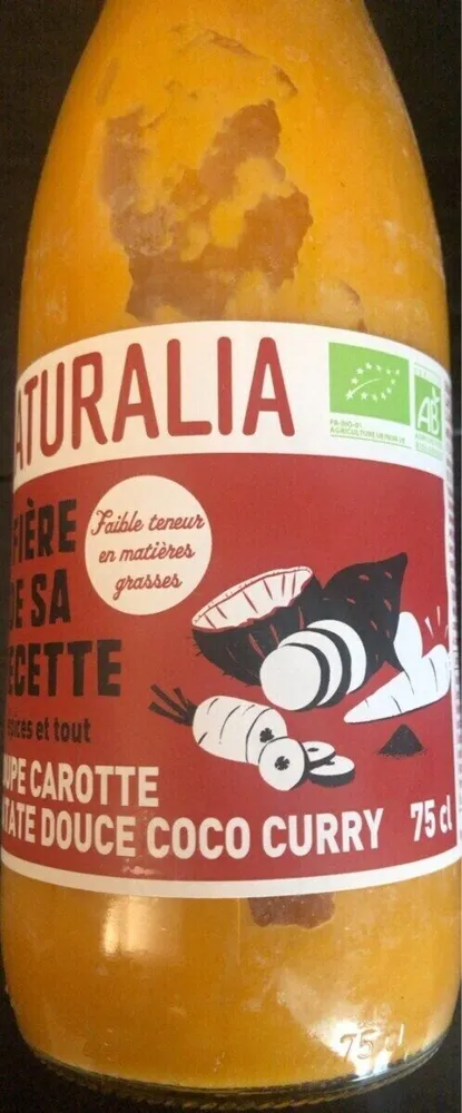 Soupe carotte patate douce coco curry