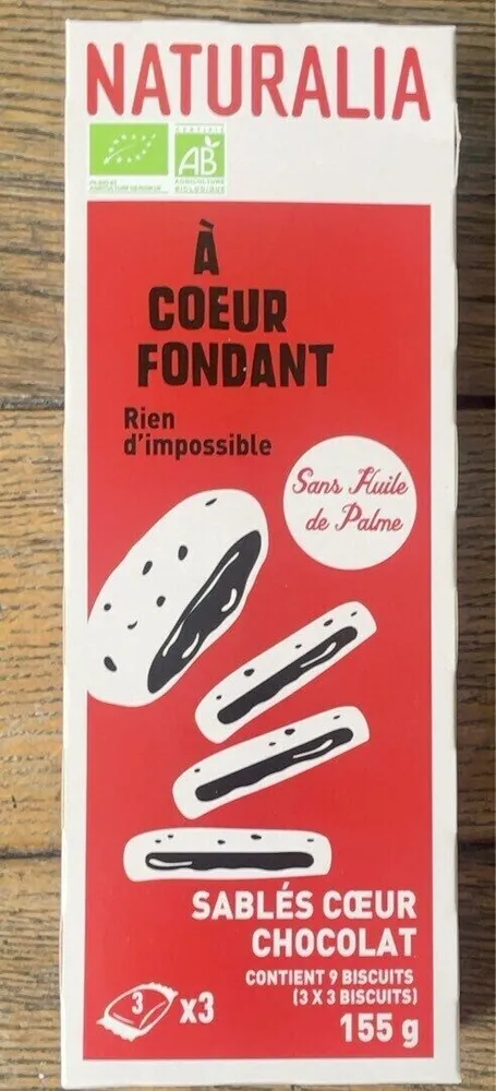 Sablés coeur chocolat