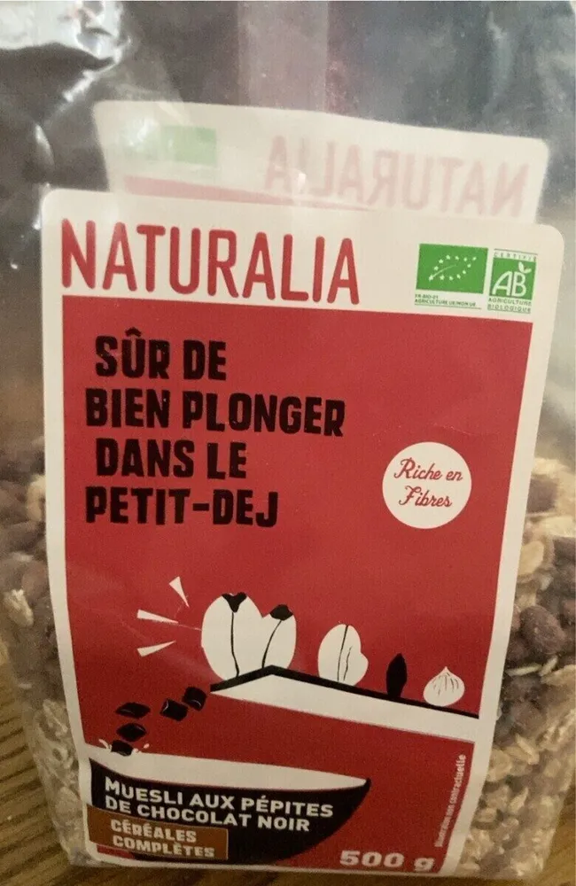 Muesli aux pepites de chocolat noir