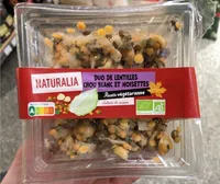 Duo de lentilles chou blanc noisettes