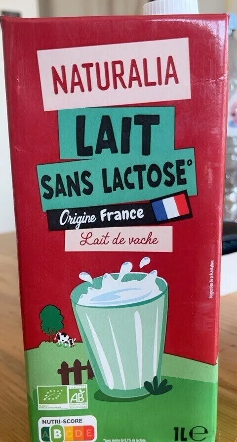 Lait sans lactose