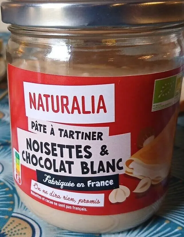 Pâte à tartiner noisettes & Chocolat blanc
