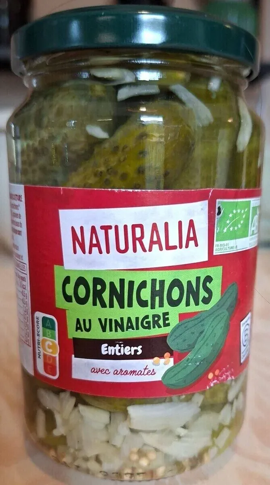 Cornichons au vinaigre entiers