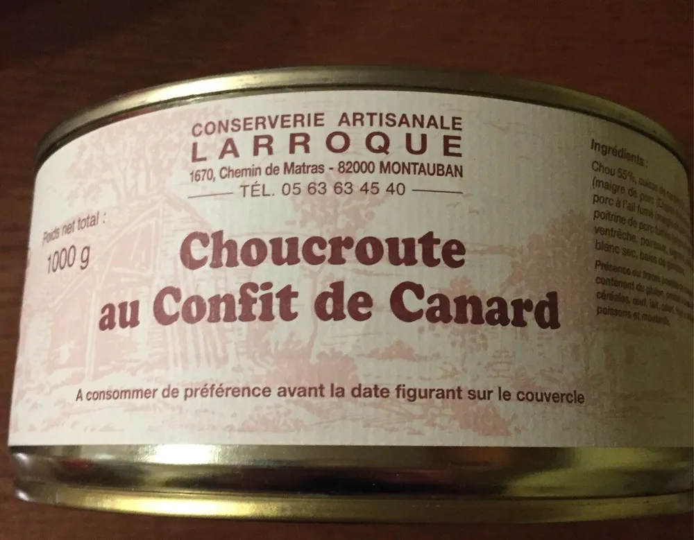 Choucroute au confit de canard