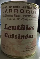 Lentilles cuisinées