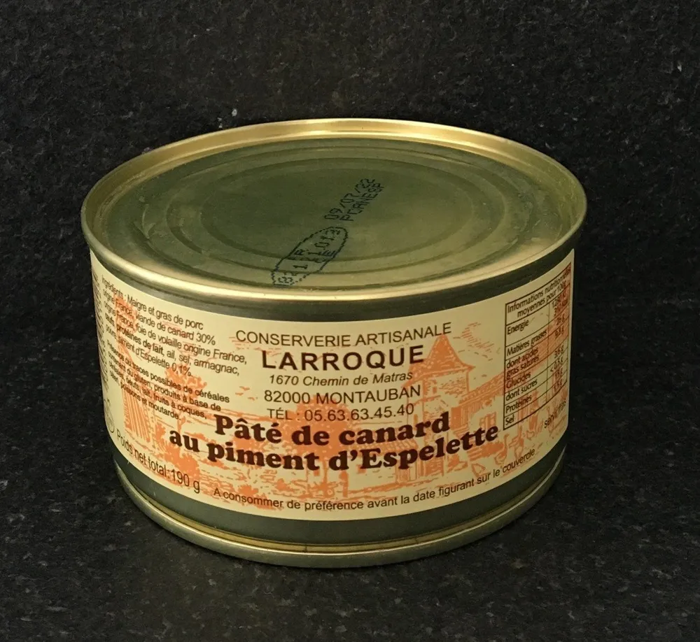Pâté de canard au piment d'Espelette