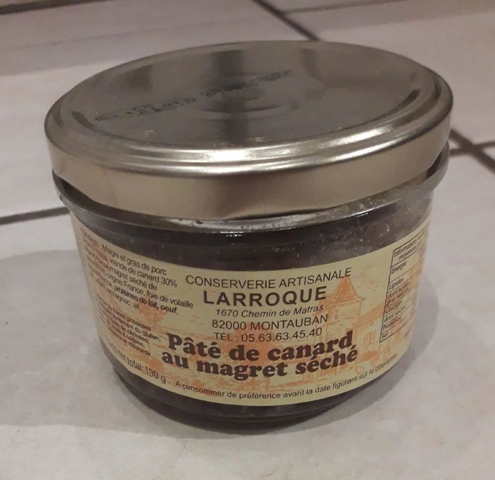 Pâté de canard au magret séché