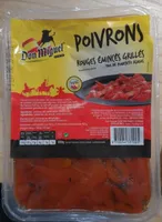 Poivrons rouges émincés grillés