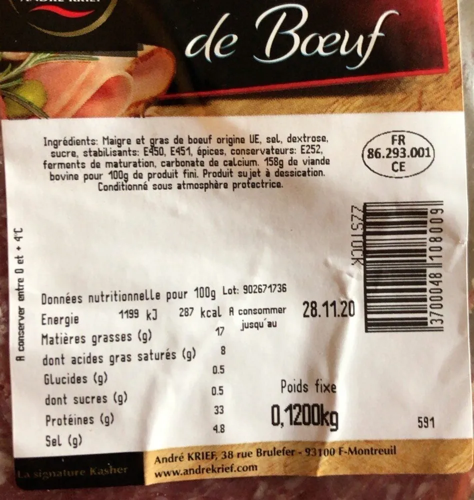 Saucisson Sec 12 Tran