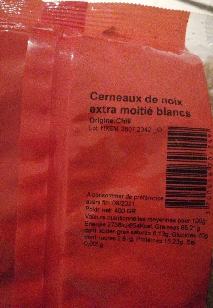 Cernaux de noix extra moitié blanc