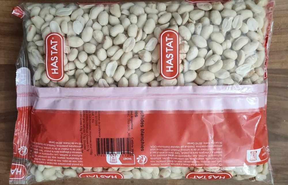 Arachides blanchies crues