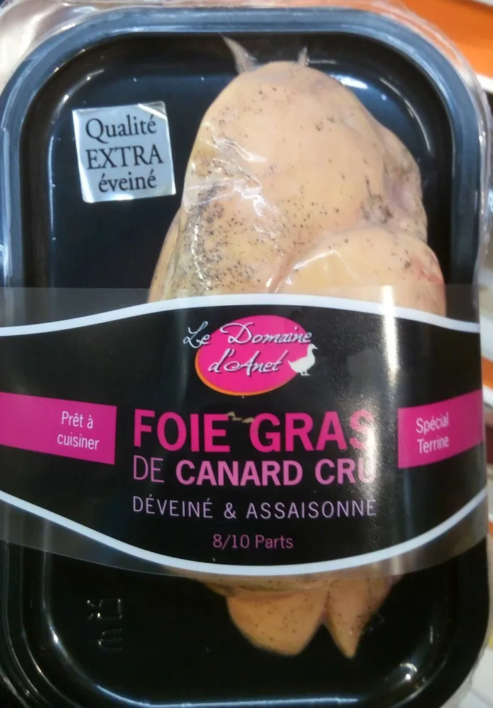Foie gras de canard cru déveiné & assaisonné