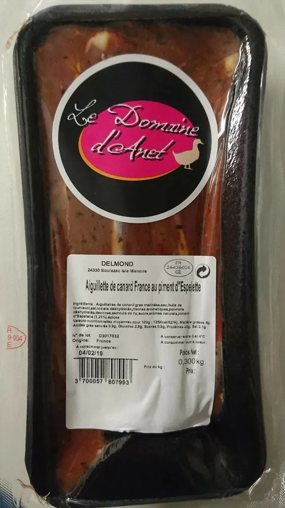 Aiguillettes de canard piment Espelette