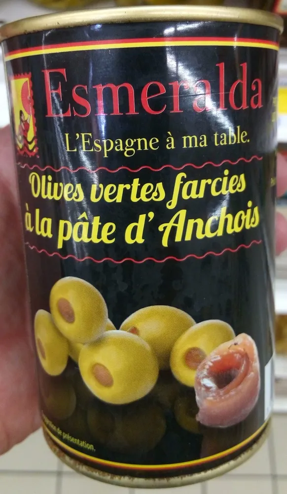 Olives Vertes Farcies à la Pâte d'Anchois