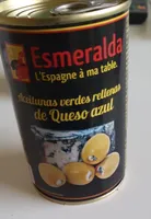 Olives  vertes à la pate  de fromage Bleu