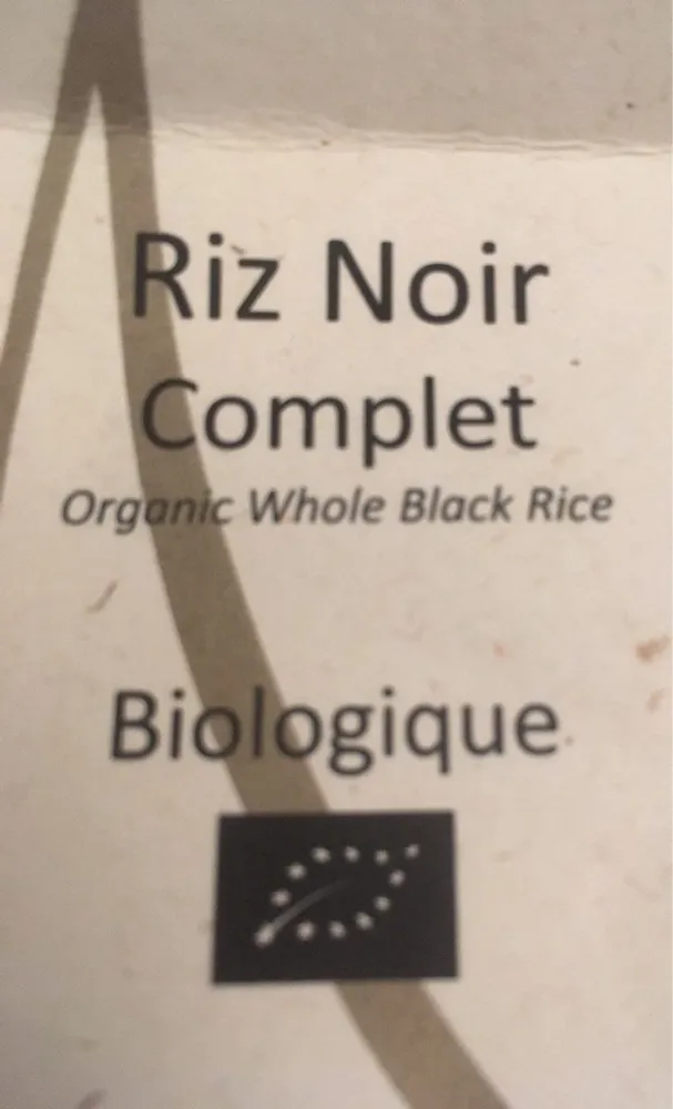Riz noir complet biologique