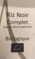 Riz noir complet biologique