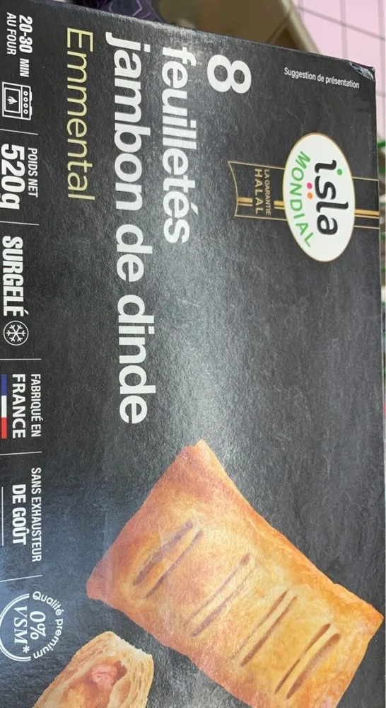 8 feuilletés jambon de dinde Emmental
