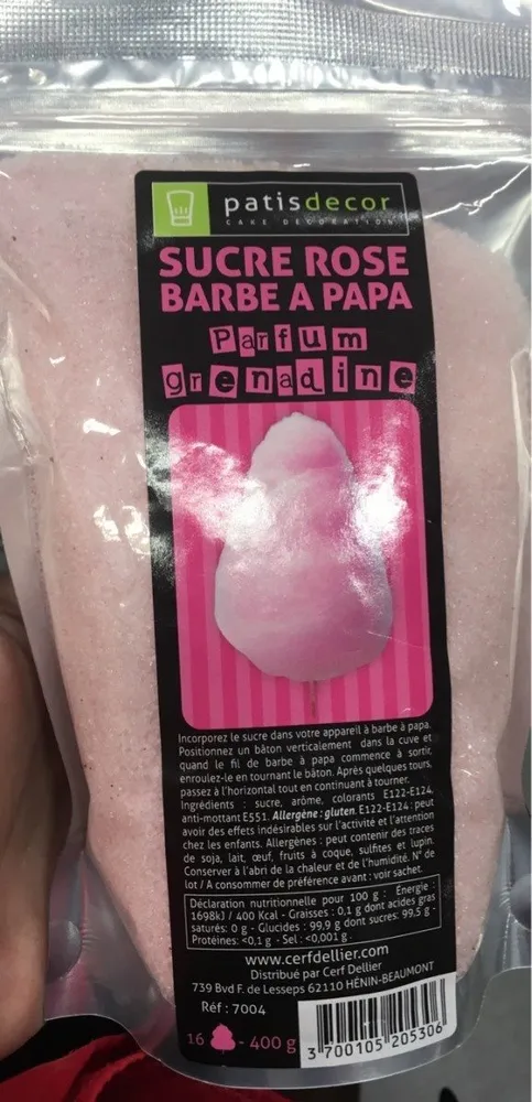 Sucre rose barbe a papa