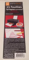 25 feuilles fondantes alimentaires