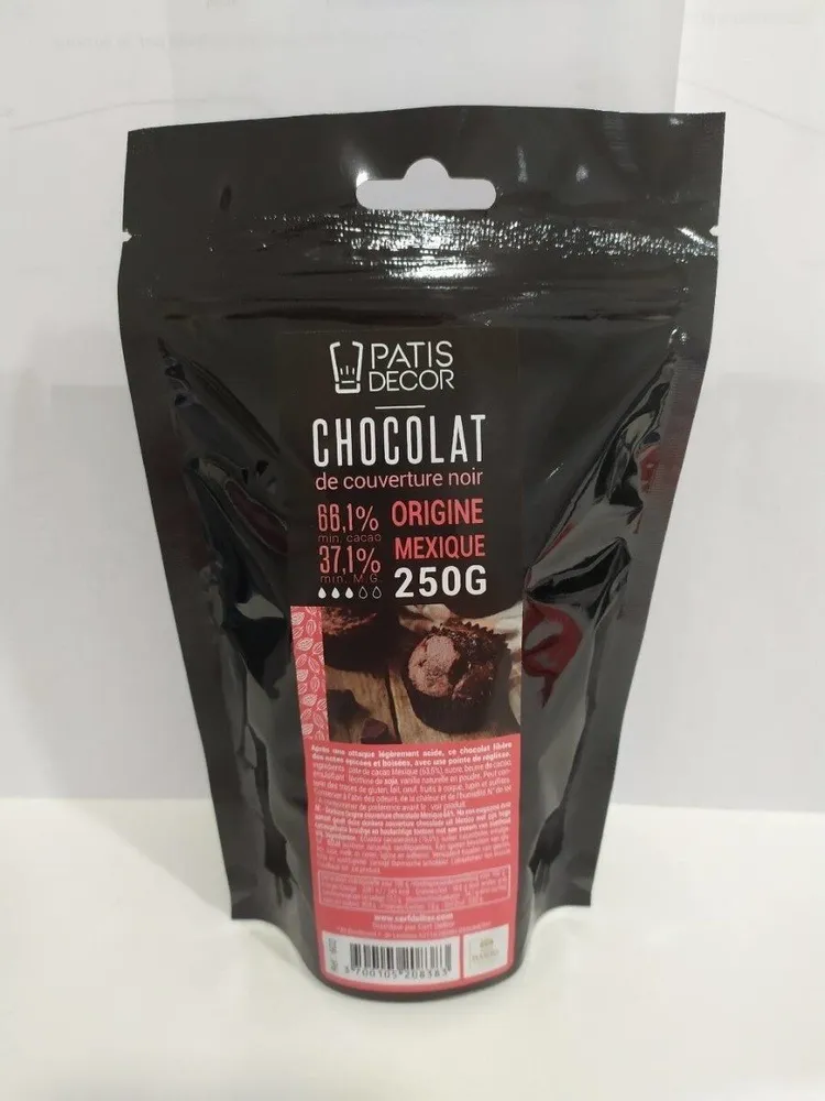 Chocolat de couverture noir 66,1%