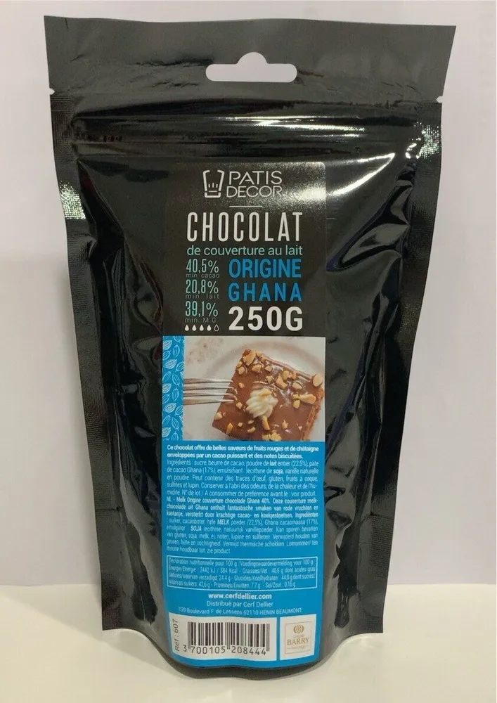 Chocolat de couverture au lait