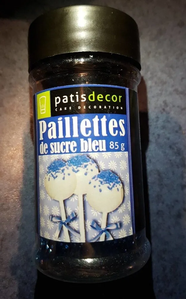 Paillettes de sucre bleu