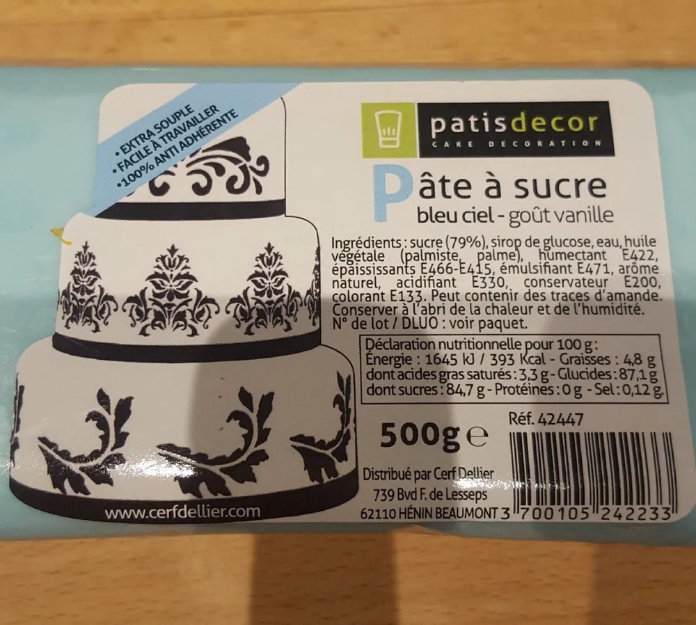 Pâte à sucre - bleu ciel