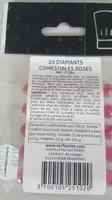 20 diamants comestibles roses