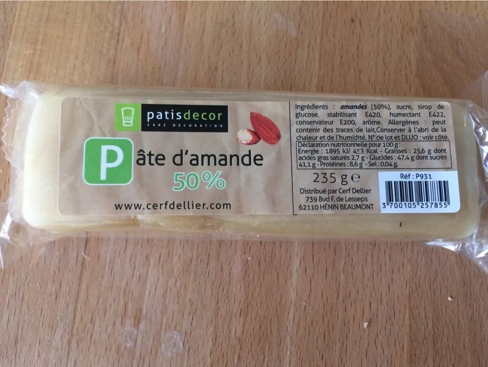 Pâte d'amande 50%