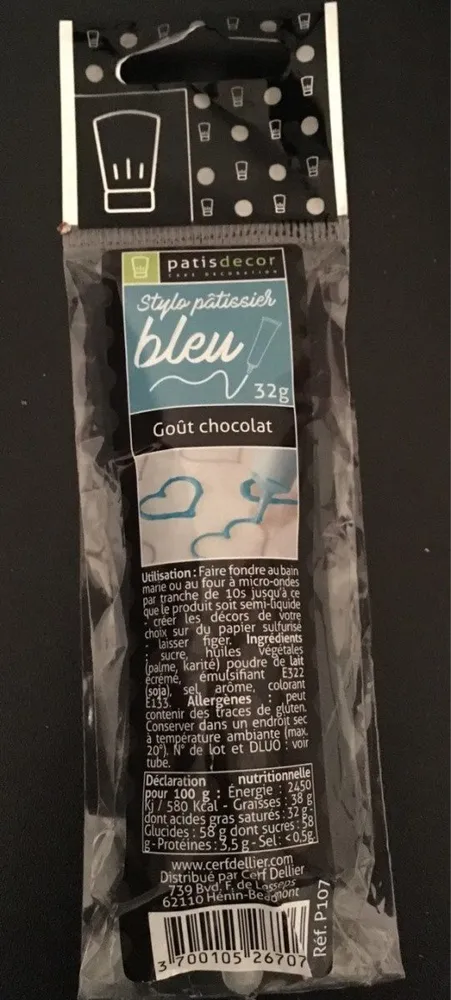 Stylo patissier bleu