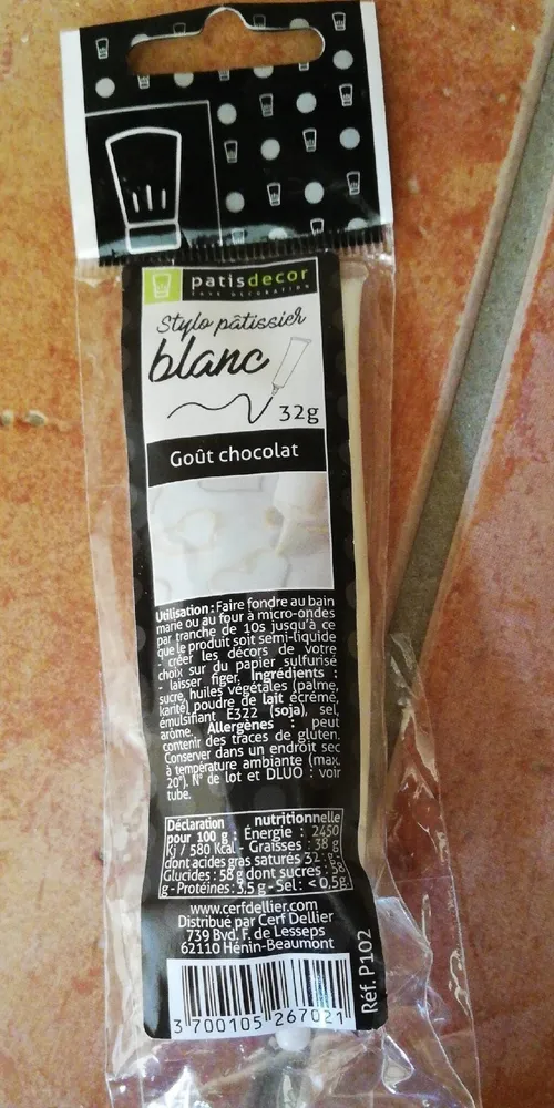 stylo patissier blanc