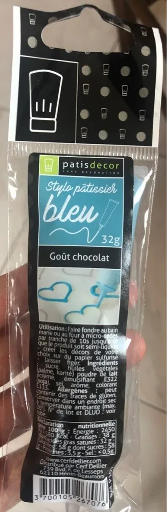 Stylo patissier decors chcolat