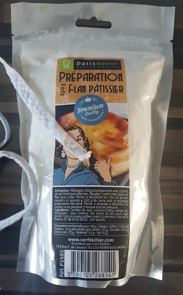 Préparation flan pâtissier