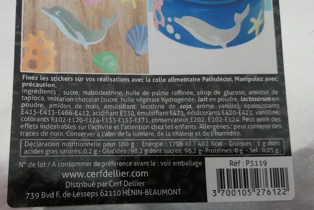 Stickers comestible