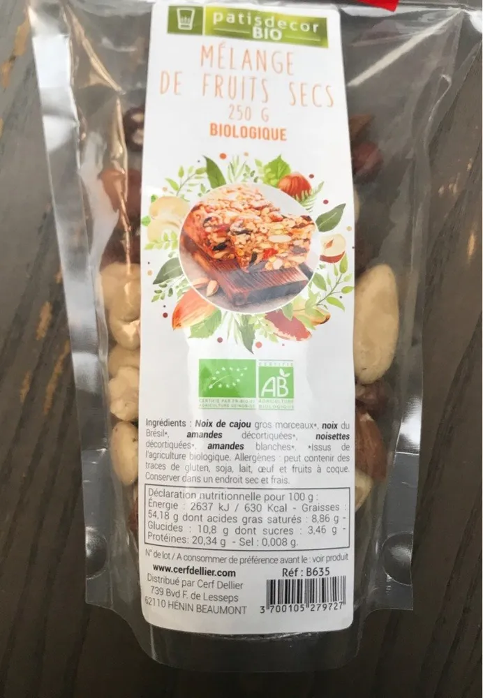 Melange de fruits secs