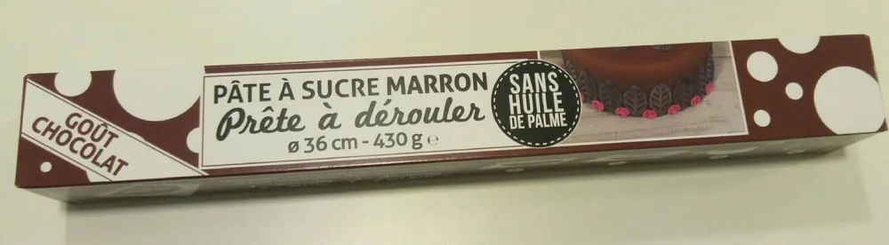 Pâte a sucre marron prete a derouler
