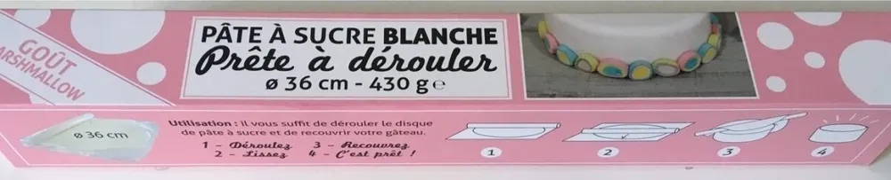 Pate a sucre blanche