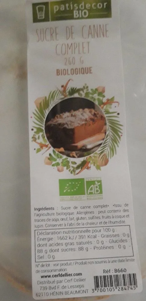 Sucre de canne complet