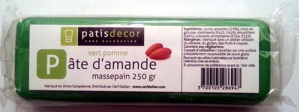 Pâte d'amande vert pomme