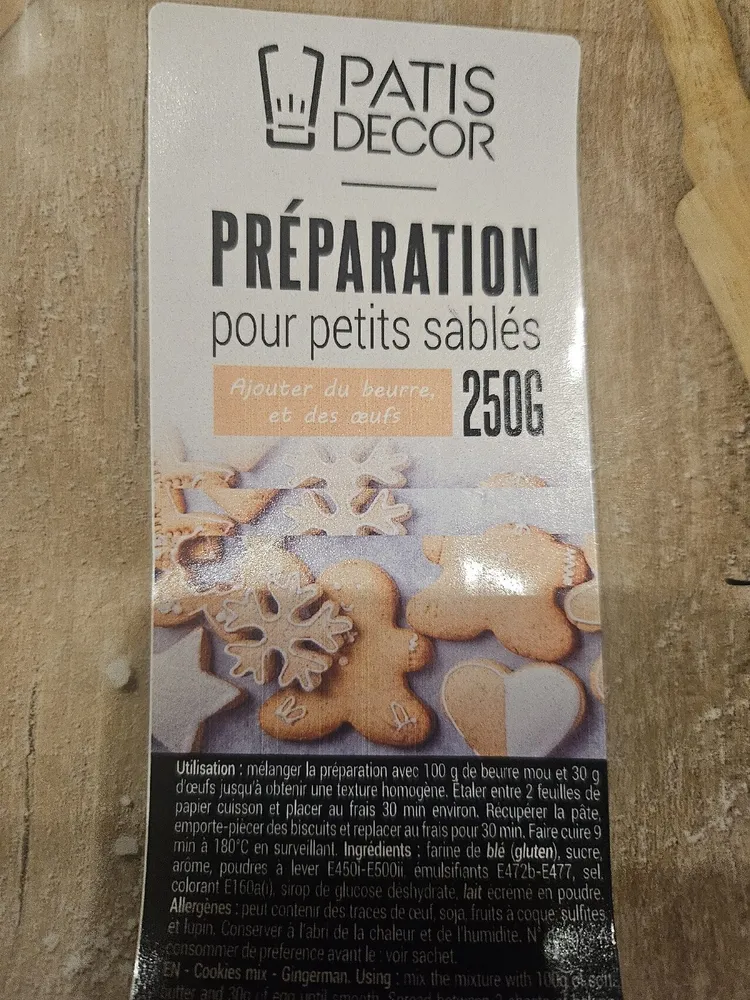 Préparation pour petits sablés