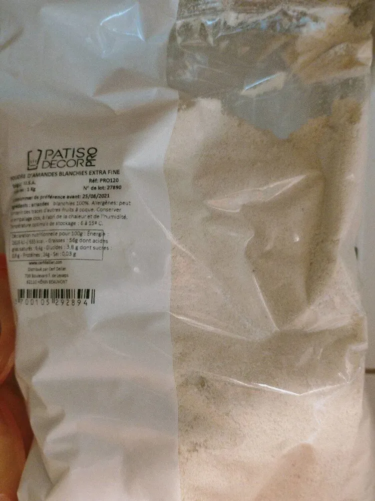 Poudre d'amande blanchies extra fine