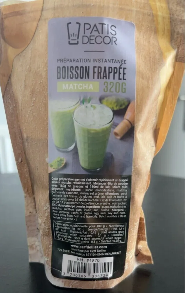 Boisson frappee matcha