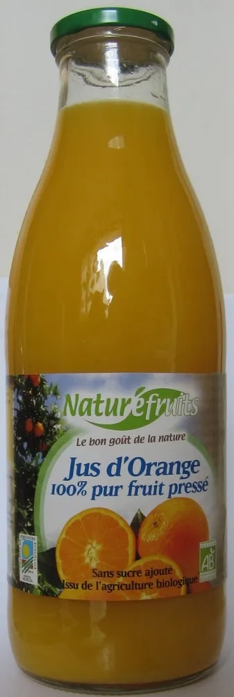 Jus d'orange 100% pur fruit pressé