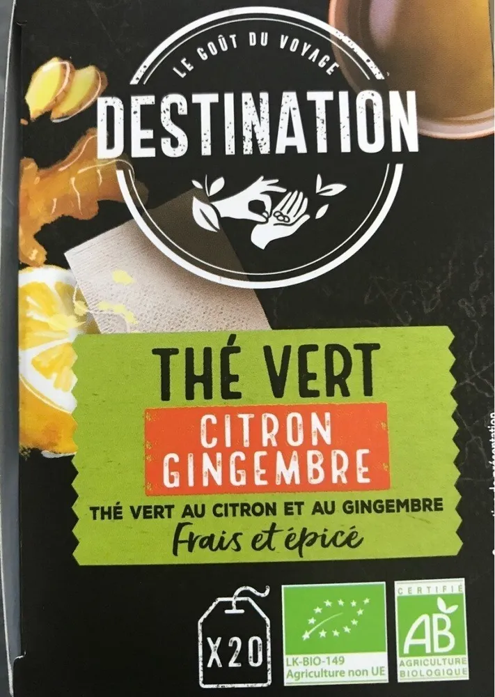 Thé vert citron gingembre