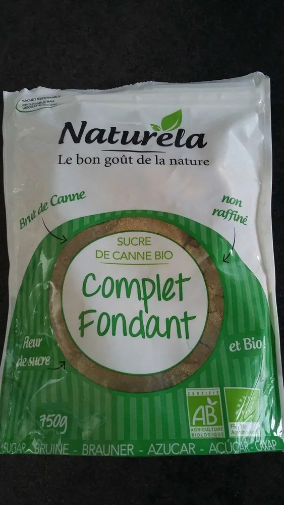 Sucre de canne bio complet fondant