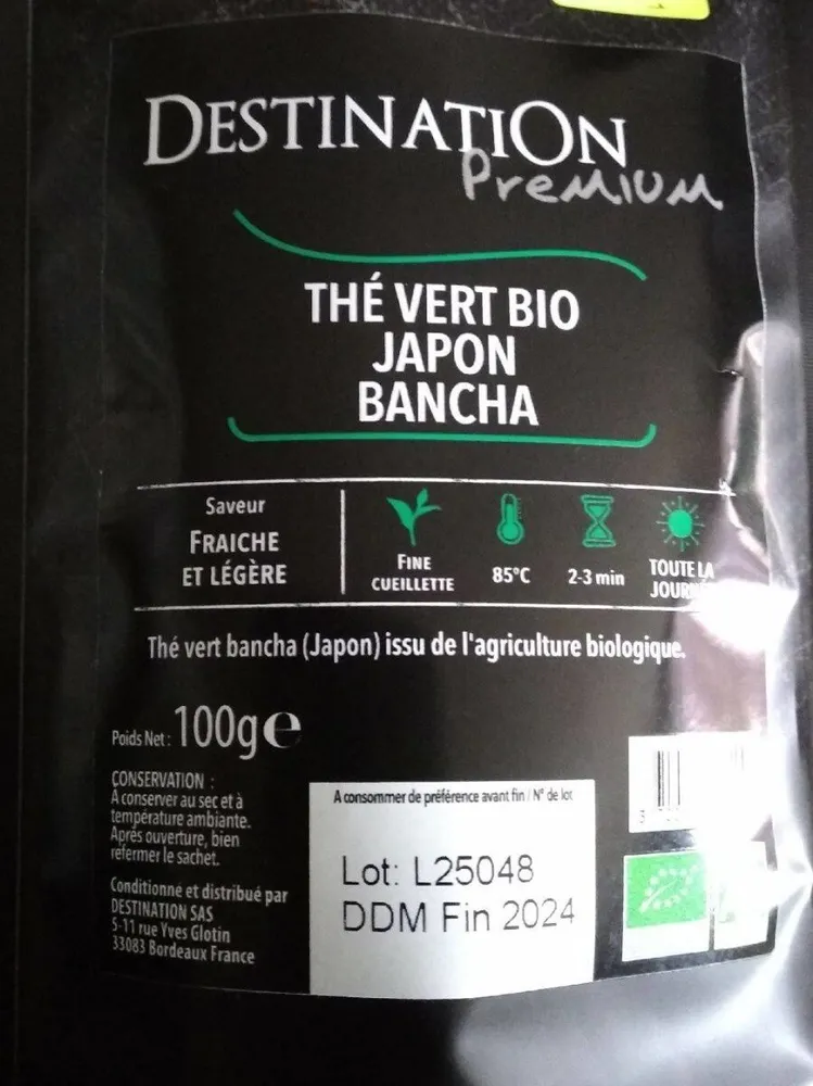 Thé vert bio Japon bancha
