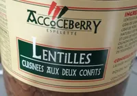 Lentilles cuisiniees aux deux confits